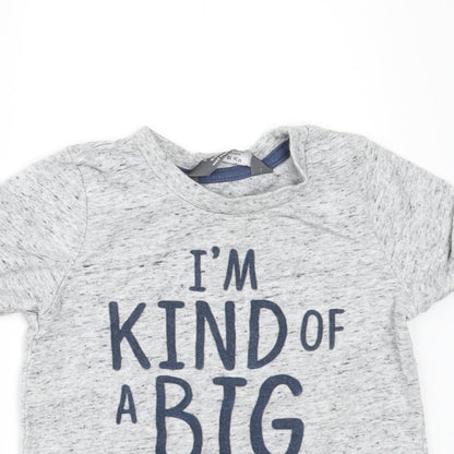 Primark Baby Grey   Basic T-Shirt Size 12-18 Months  - im kind of big deal