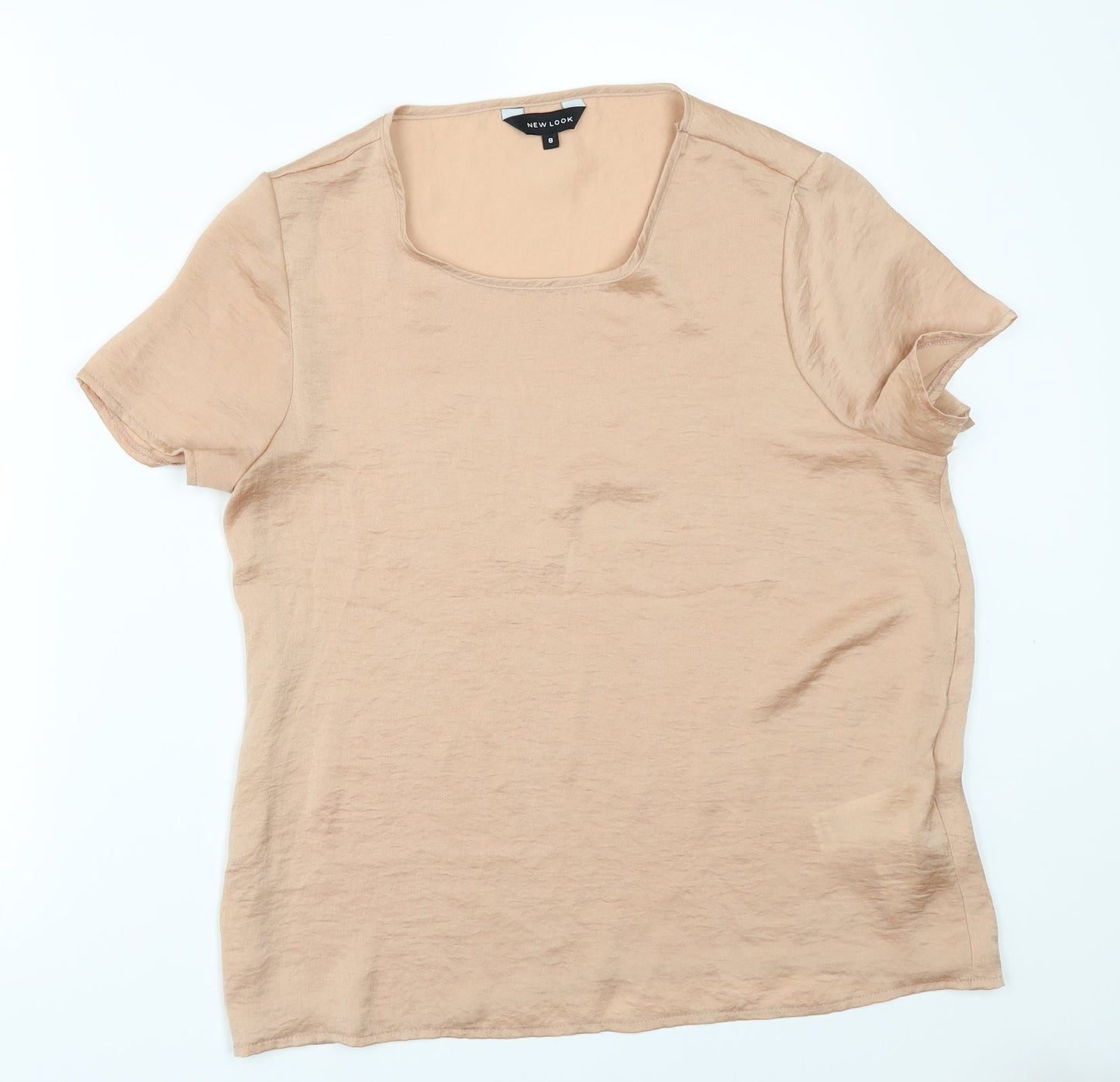 Womens UK Size 8 New Look Orange Tunic Blouse