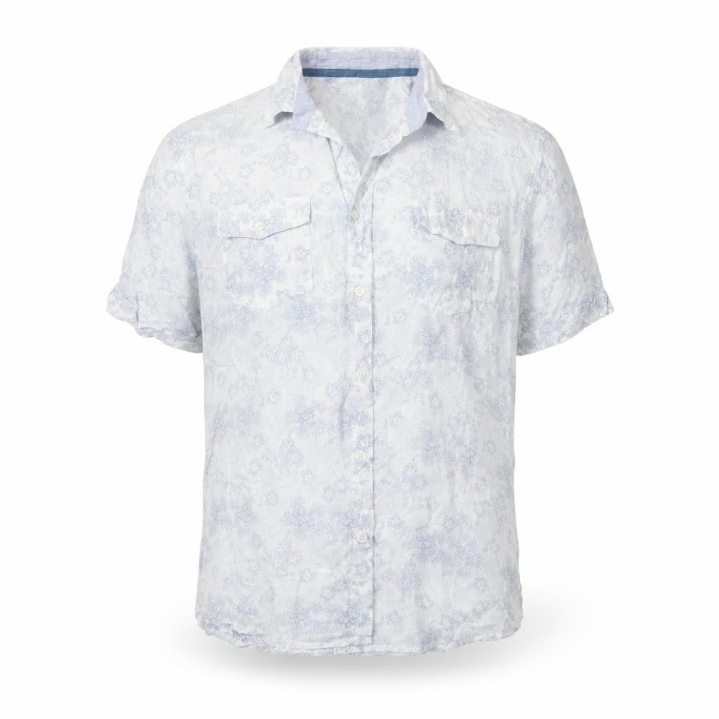 Mens UK Size L Sand stone White  Button-Up Short Sleeve Casual Shirt