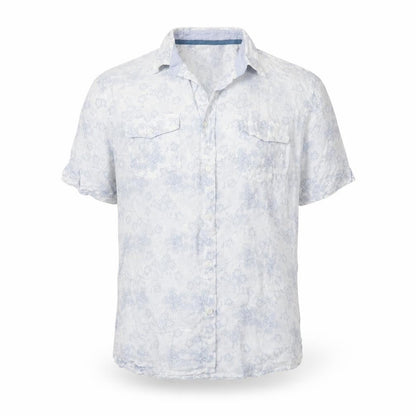 Mens UK Size L Sand stone White  Button-Up Short Sleeve Casual Shirt