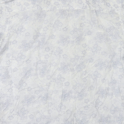Sand stone Mens White Floral   Button-Up Size L