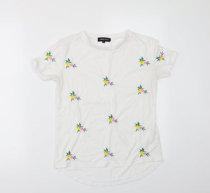 Womens UK Size 6 CAMEO ROSE White Basic T-Shirt