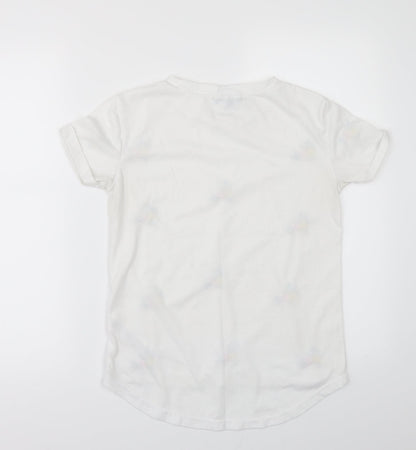 Womens UK Size 6 CAMEO ROSE White Basic T-Shirt
