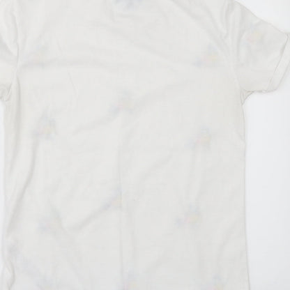 Womens UK Size 6 CAMEO ROSE White Basic T-Shirt