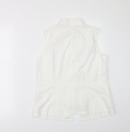 lex.i.con Womens White   Tunic Button-Up Size M