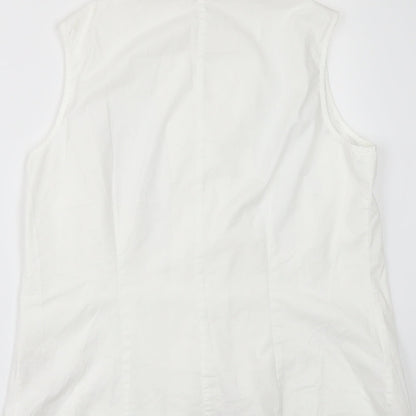 lex.i.con Womens White   Tunic Button-Up Size M