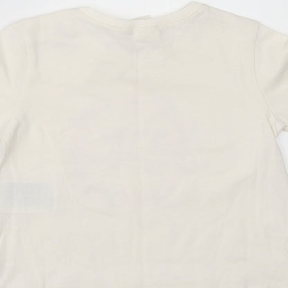 H&M Girls Ivory   Basic T-Shirt Size 3-6 Months  - HAPPY TOGETHER