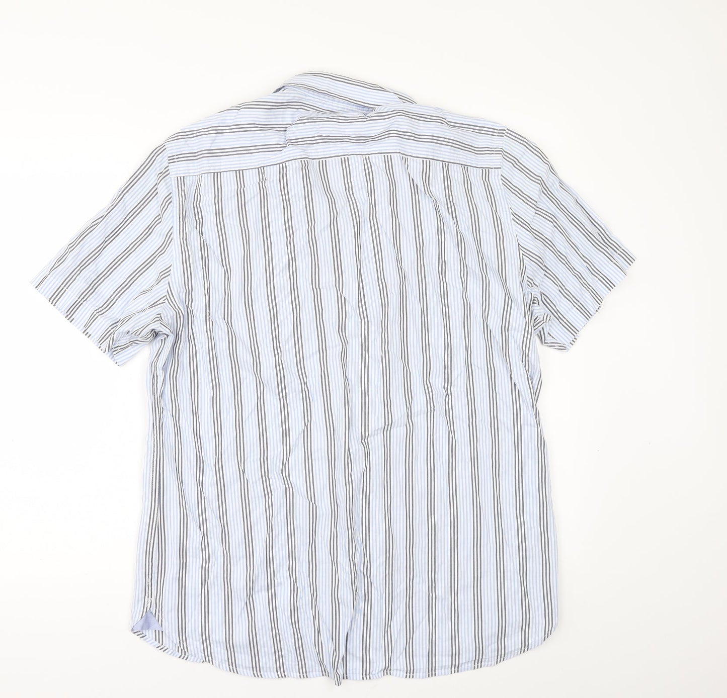 Wolsey Mens Black Striped   Button-Up Size L