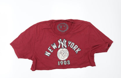 Major League Baseball Womens Red   Cropped T-Shirt Size XL  - Customised Cropped