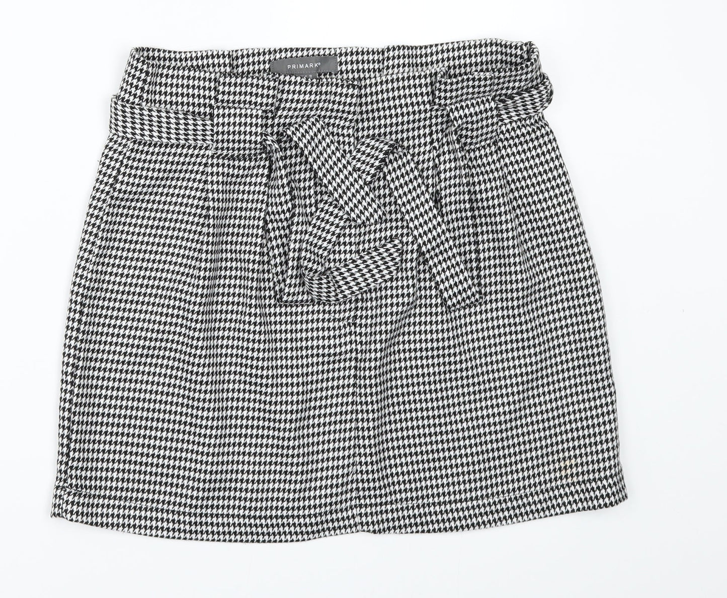 Primark Womens Black Check  Mini Skirt Size 10