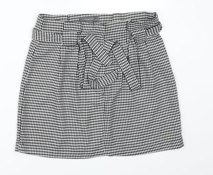 Primark Womens Black Check  Mini Skirt Size 10