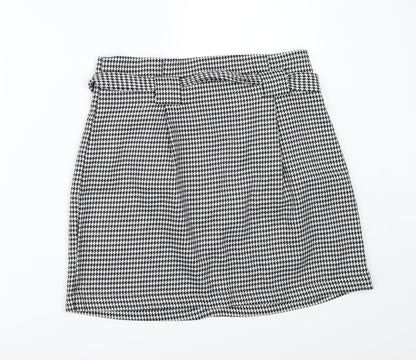 Primark Womens Black Check  Mini Skirt Size 10