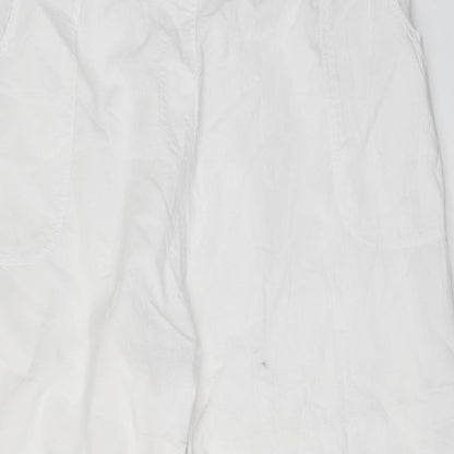 Womens UK Size 46 in Preworn Regular Fit  White Trousers
