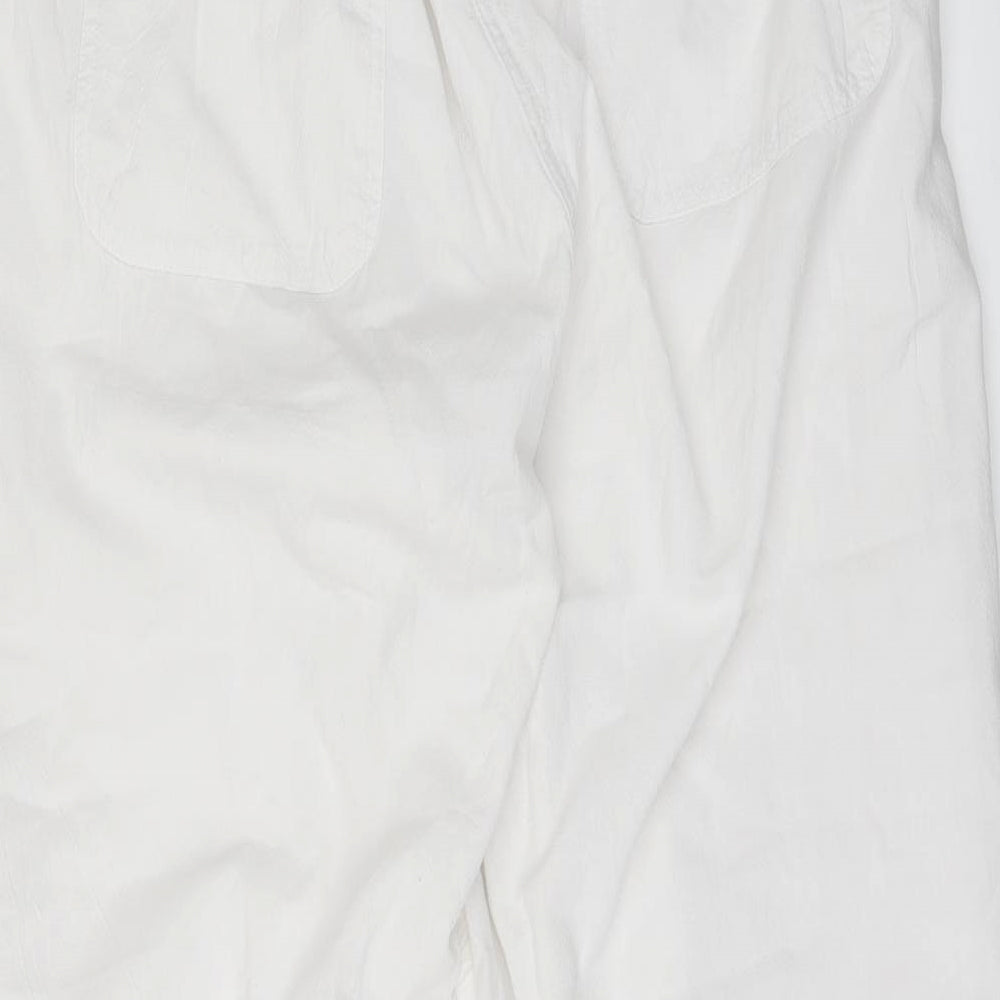 Womens UK Size 46 in Preworn Regular Fit  White Trousers