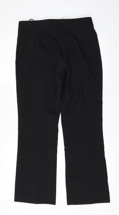 Womens UK Size 10 Papaya Regular Fit  Black Trousers