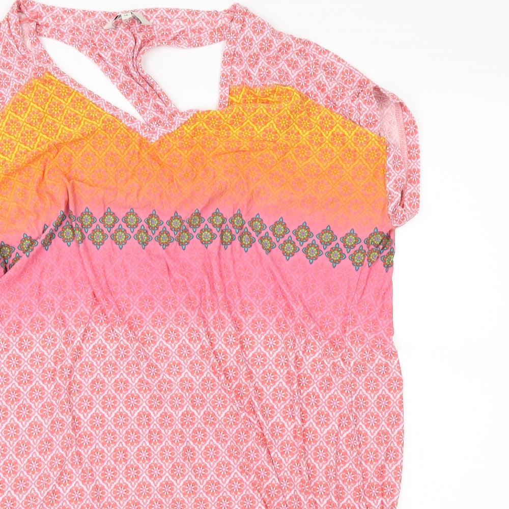 Womens UK Size 10 NEXT Multicoloured Tunic T-Shirt