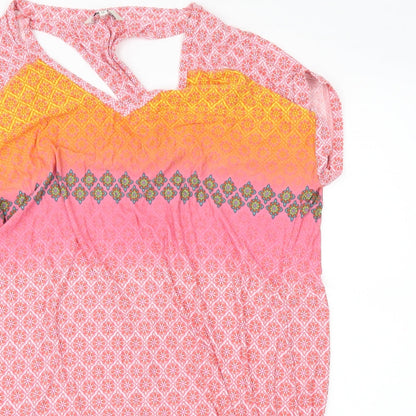Womens UK Size 10 NEXT Multicoloured Tunic T-Shirt