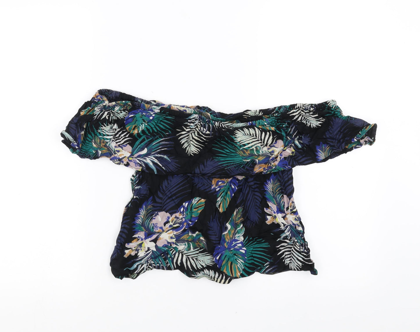 Miss Selfridge Womens Black Floral  Basic Blouse Size 10