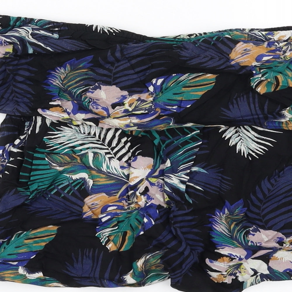 Miss Selfridge Womens Black Floral  Basic Blouse Size 10