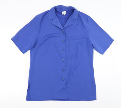 Fisser Womens Blue   Basic Blouse Size 12