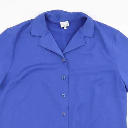 Fisser Womens Blue   Basic Blouse Size 12