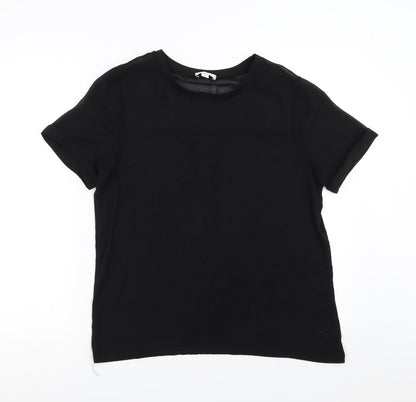 Womens UK Size 12 Warehouse Black Basic Blouse