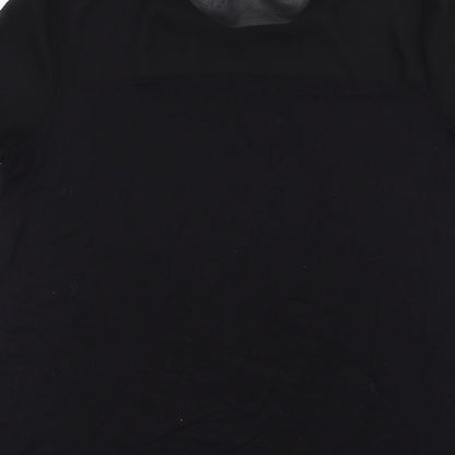 Womens UK Size 12 Warehouse Black Basic Blouse