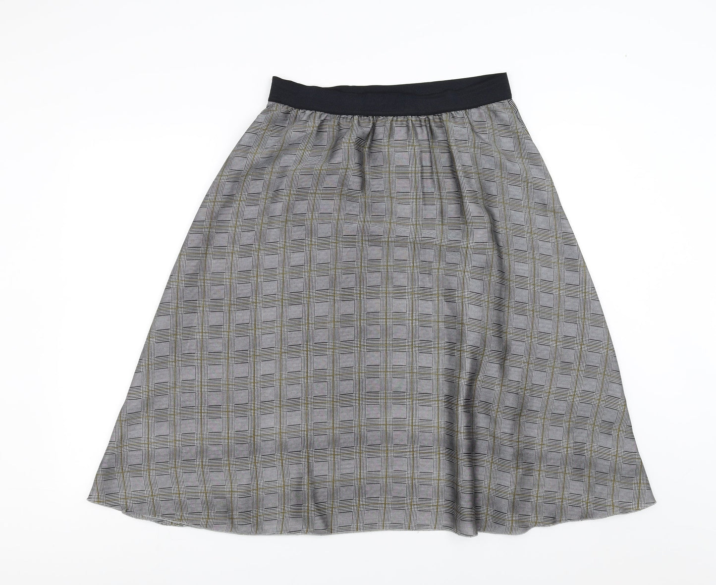 freequent Womens Grey Check  A-Line Skirt Size L