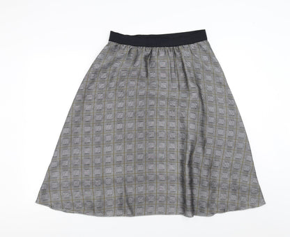 freequent Womens Grey Check  A-Line Skirt Size L