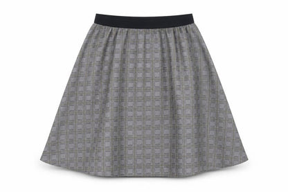 freequent Womens Grey Check  A-Line Skirt Size L