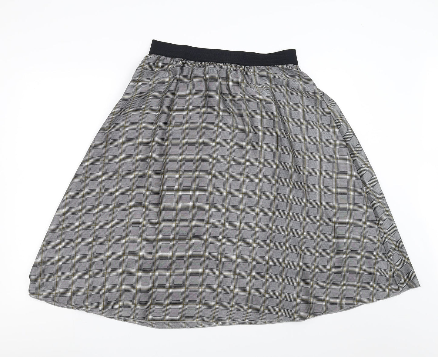 freequent Womens Grey Check  A-Line Skirt Size L