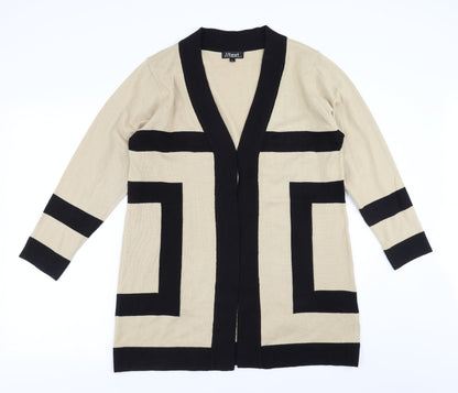 Text Womens Beige   Cardigan Jumper Size L