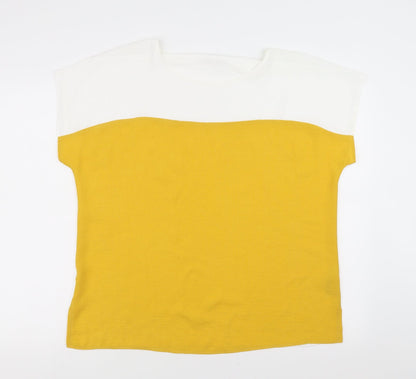 Nutmeg Womens Yellow   Basic Blouse Size 16