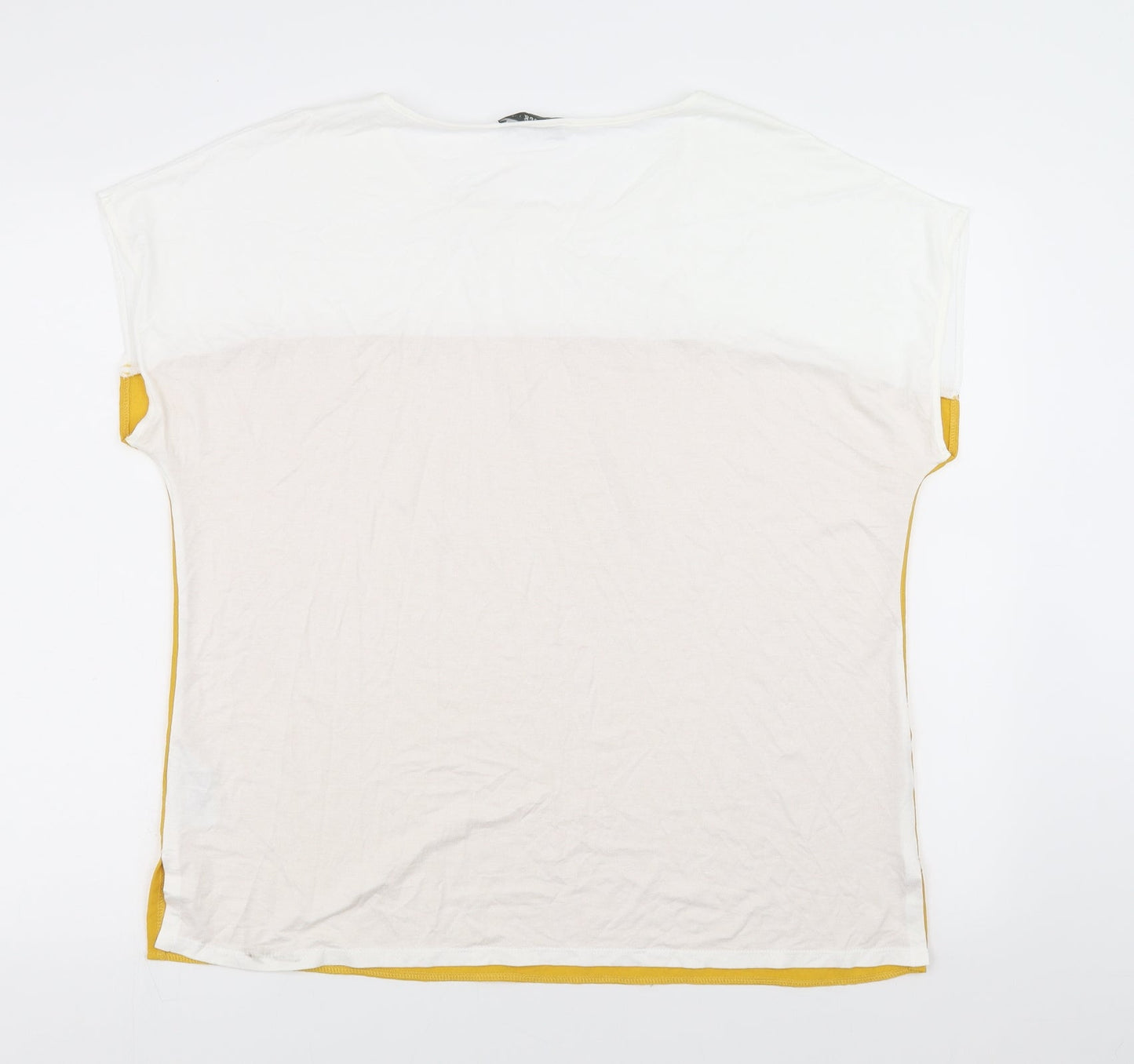 Nutmeg Womens Yellow   Basic Blouse Size 16