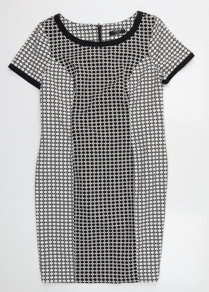 George Womens Black Floral  Fit & Flare  Size 14