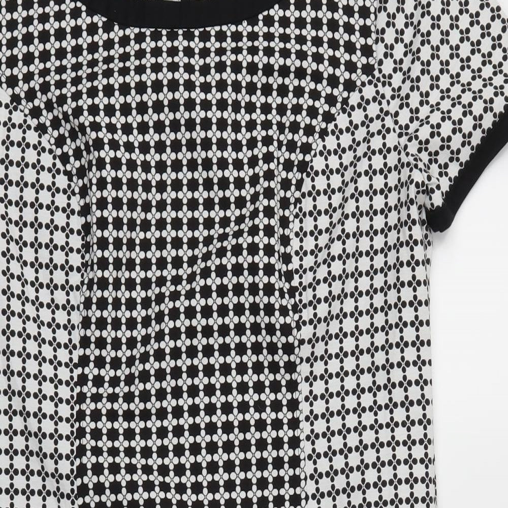 George Womens Black Floral  Fit & Flare  Size 14