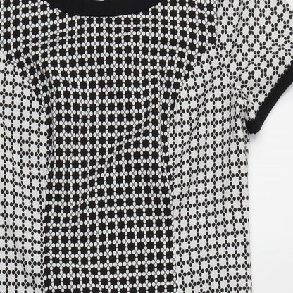 George Womens Black Floral  Fit & Flare  Size 14