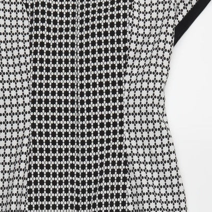 George Womens Black Floral  Fit & Flare  Size 14