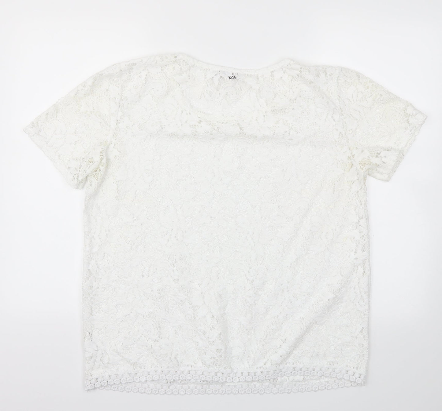 George Womens White   Basic T-Shirt Size 14