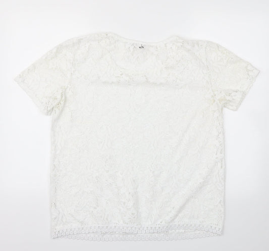 George Womens White   Basic T-Shirt Size 14