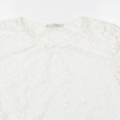 George Womens White   Basic T-Shirt Size 14