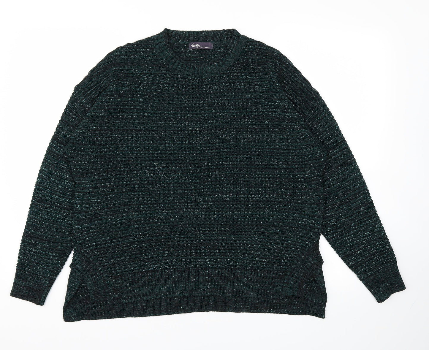 M&S Womens Green   Pullover Jumper Size 14