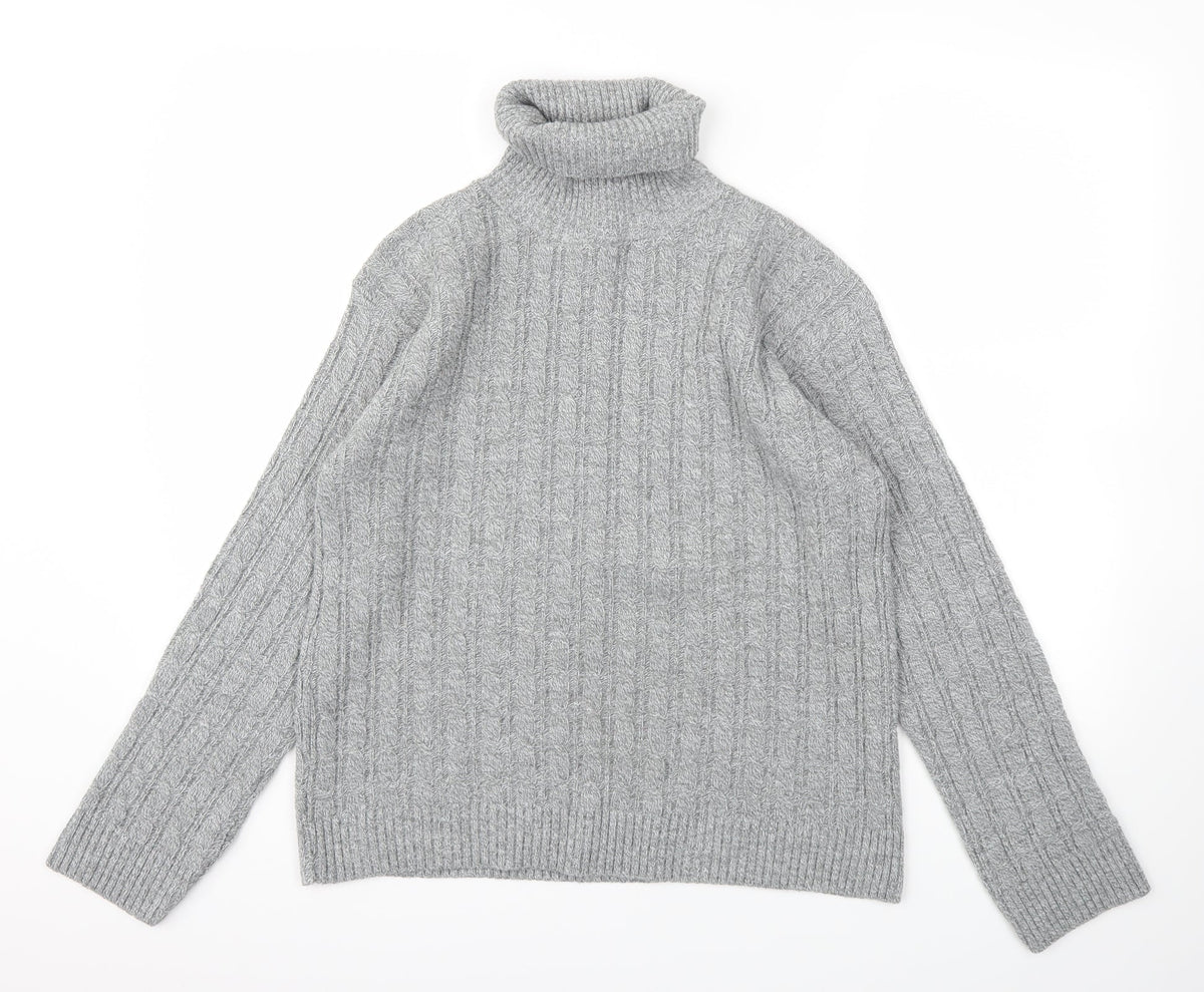 Preworn Womens Grey Houndstooth  Pullover Jumper Size M