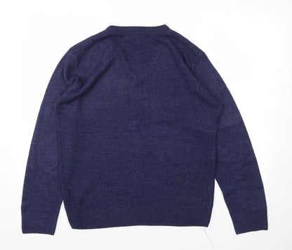 Mens UK Size M Easy Blue Pullover Sweatshirt