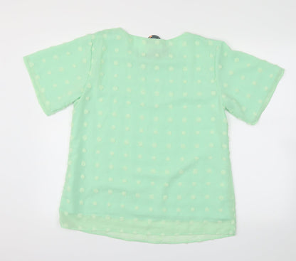 Womens UK Size M Blooming Jelly Green Basic Blouse