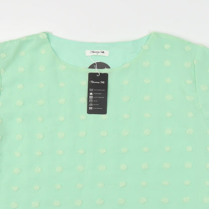 Womens UK Size M Blooming Jelly Green Basic Blouse