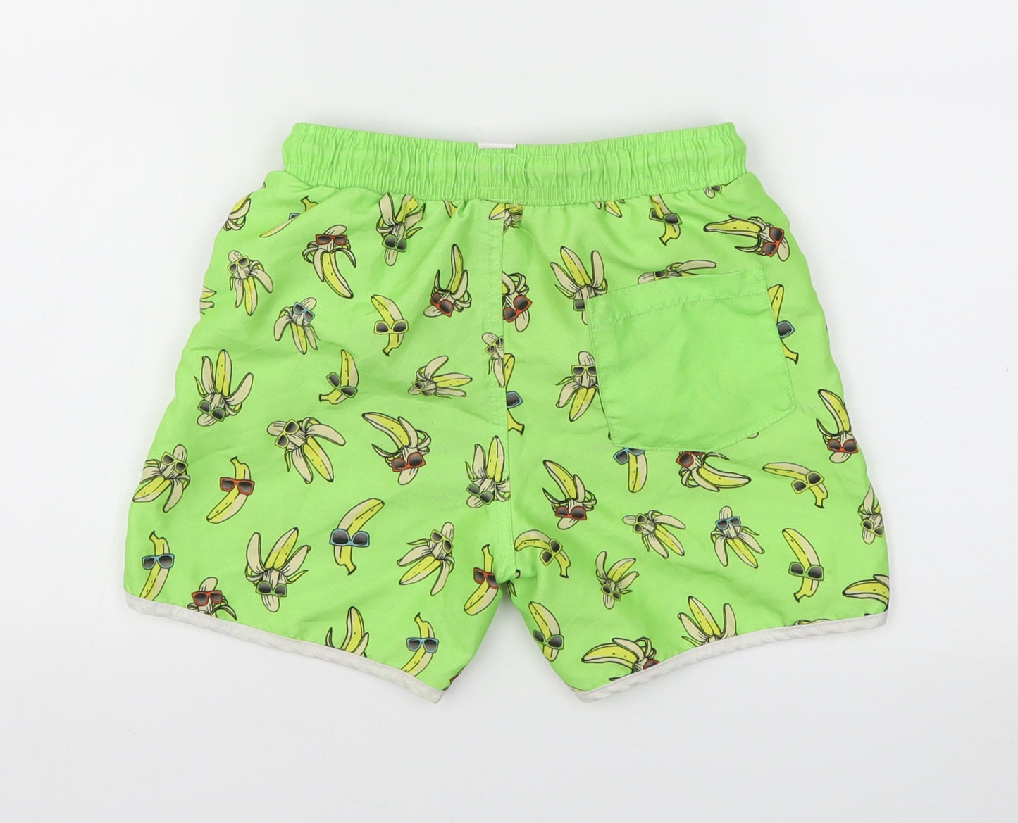 F&F Boys Green Animal Print  Sweat Shorts Size 6-7 Years