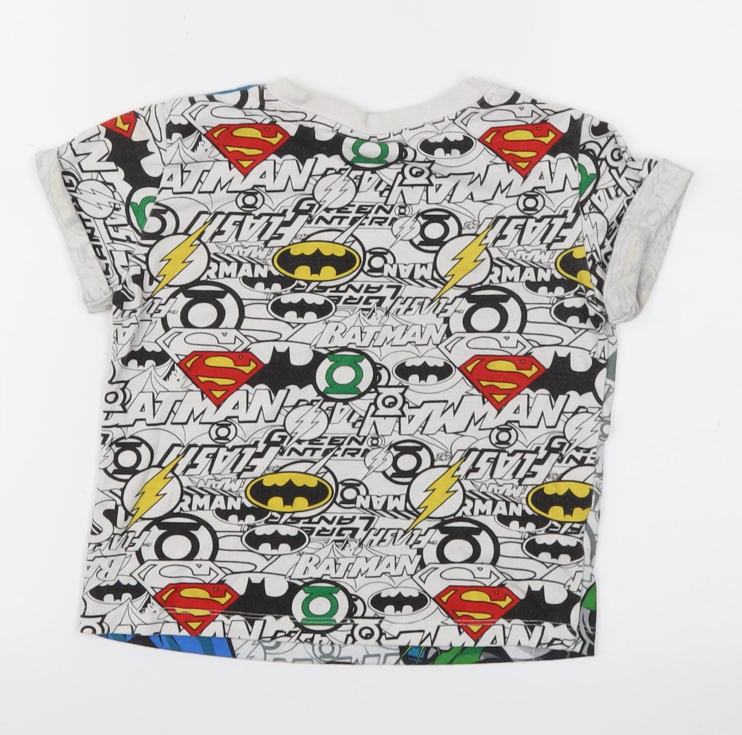 Justice League Boys Multicoloured Animal Print  Basic T-Shirt Size 5-6 Years