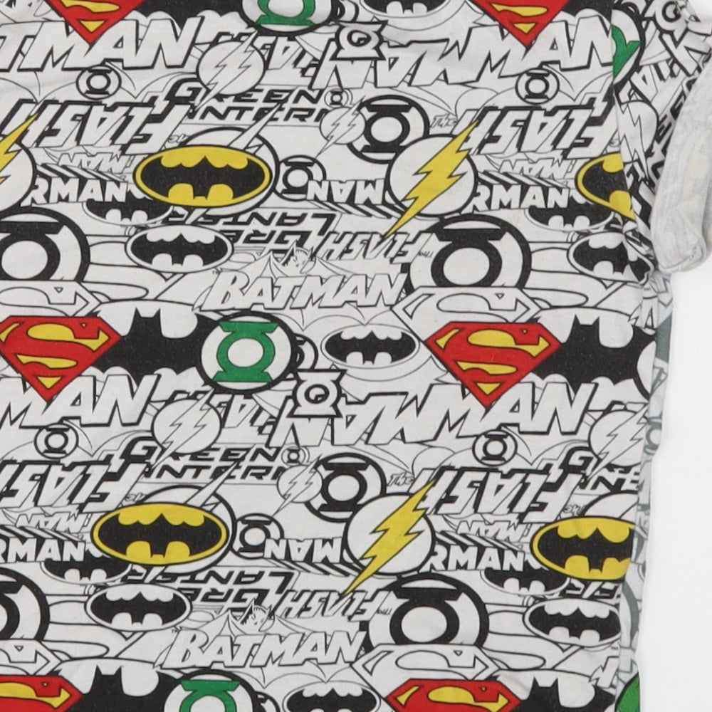 Justice League Boys Multicoloured Animal Print  Basic T-Shirt Size 5-6 Years