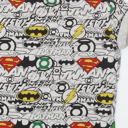 Justice League Boys Multicoloured Animal Print  Basic T-Shirt Size 5-6 Years